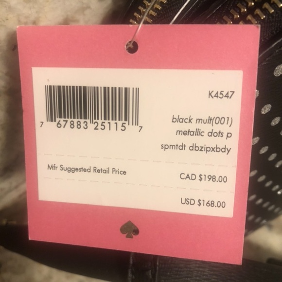 Kate Spade NY Spencer Metallic Dots . Brand New with tags! BEAUTIFUL ❤️♠️❤️♠️ - Picture 5 of 7